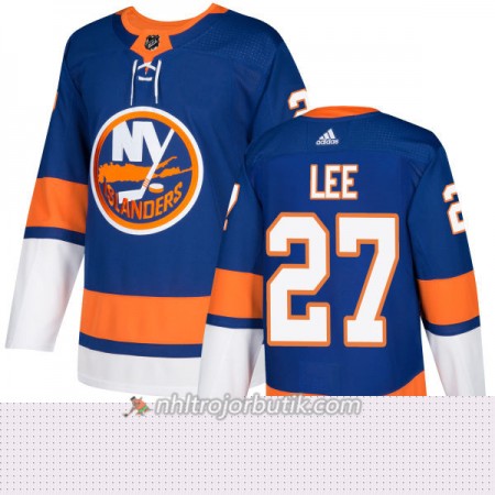 Män Ishockey New York Islanders Tröja Anders Lee 27 Adidas 2017-2018 Royal Authentic